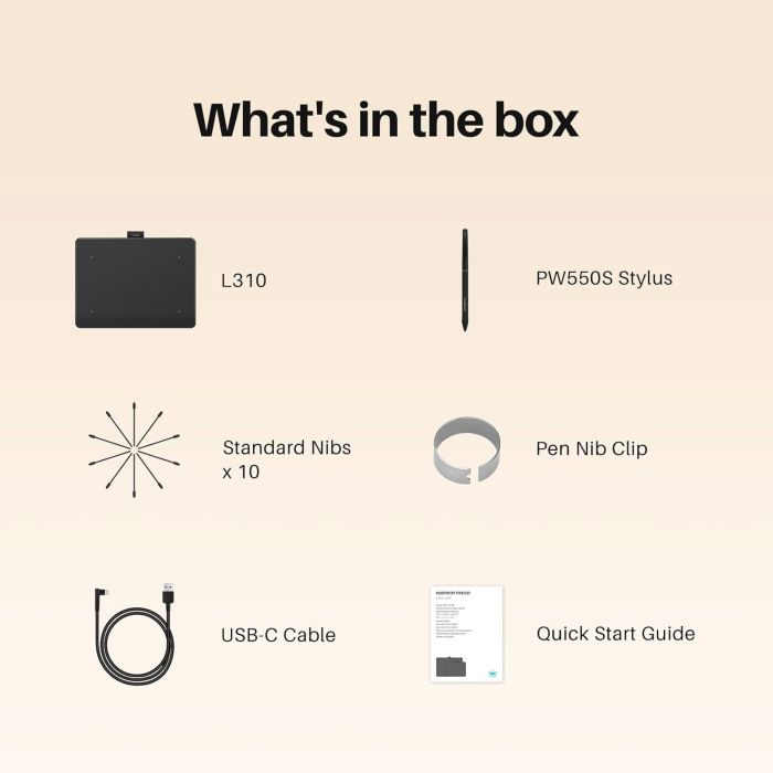 Huion Graphical tablet 6.3"x3,9" Inspiroy Frego S, BT, USB-C, black