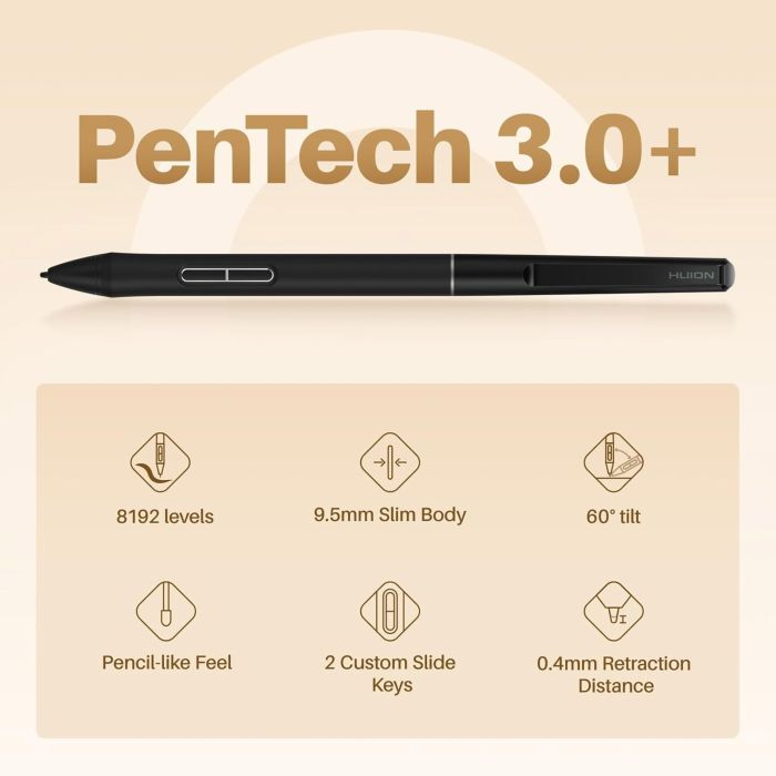 Huion Graphical tablet 10.5"x6.25" Inspiroy Frego M, BT, USB-C, black