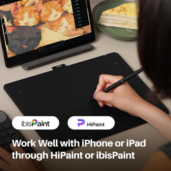 Huion Graphical tablet 10.5"x6.25" Inspiroy Frego M, BT, USB-C, black