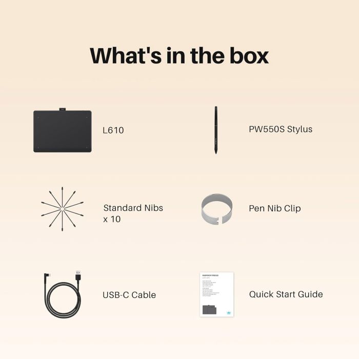 Huion Graphical tablet 10.5"x6.25" Inspiroy Frego M, BT, USB-C, black