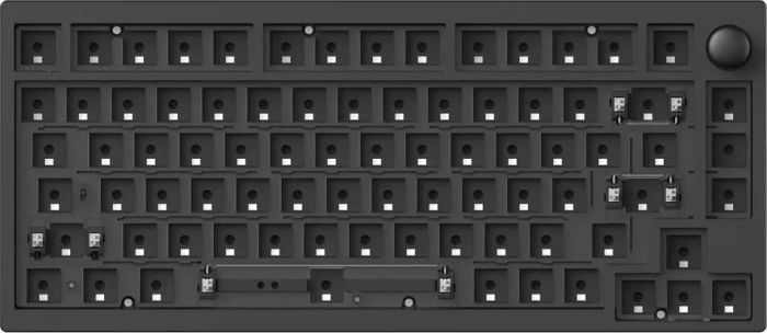 Mechanical keyboard Lemokey  P1 Pro 84Key, Keychron Super Red, WL/BT/USB-A, QMK/VIA, Hot-Swap, EN/UKR, RGB,  Knob, Carbon Black
