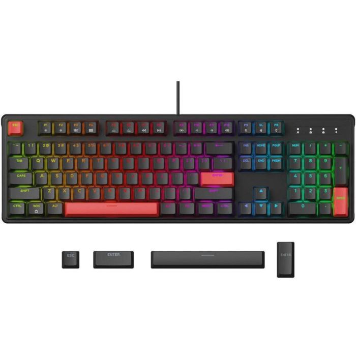Клавиатура механическая Lemokey  X3 104Key, Keychron Red, USB-A, QMK/VIA, Hot-Swap, EN/UKR, RGB, чорний