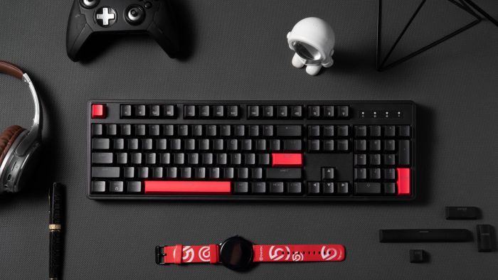 Клавиатура механическая Lemokey  X3 104Key, Keychron Red, USB-A, QMK/VIA, Hot-Swap, EN/UKR, RGB, чорний