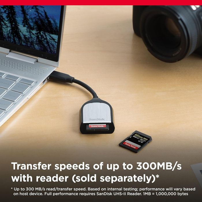 Карта памяти SanDisk SD  128GB C10 UHS-II U3 R300/W300MB/s Extreme Pro V90