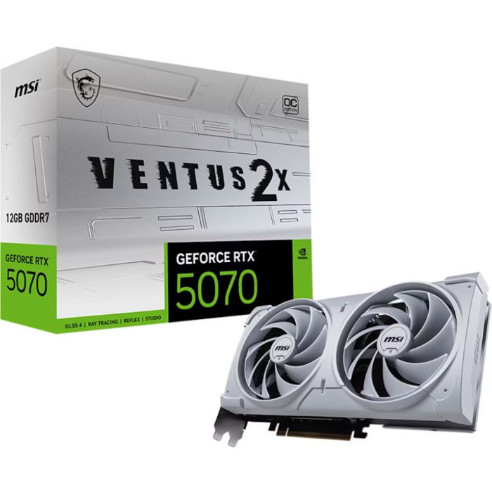 Відеокарта MSI GeForce RTX 5070 12GB GDDR7 VENTUS 2X OC WHITE