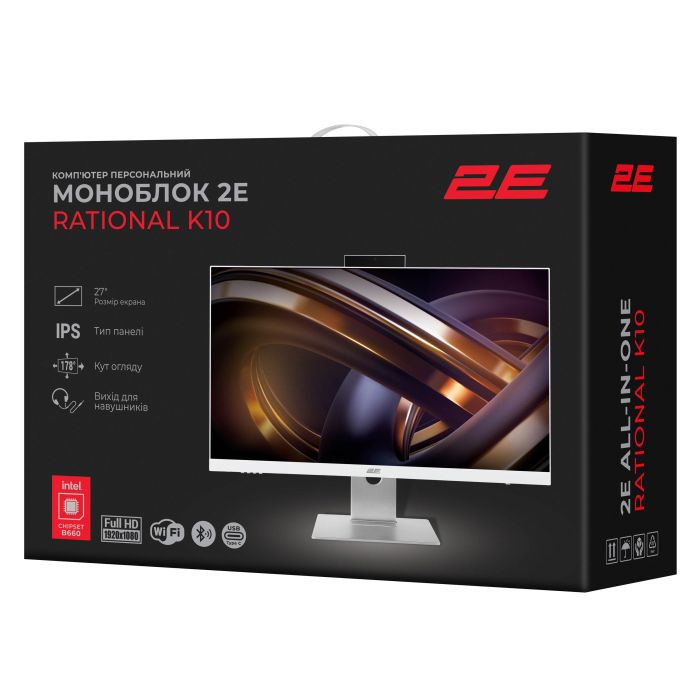 ПК Моноблок 2E Rational K10 27" FHD IPS Intel i3-12100, 16Gb, F512GB, UMA, B660, K10.660, 150W, FreeDos, белый
