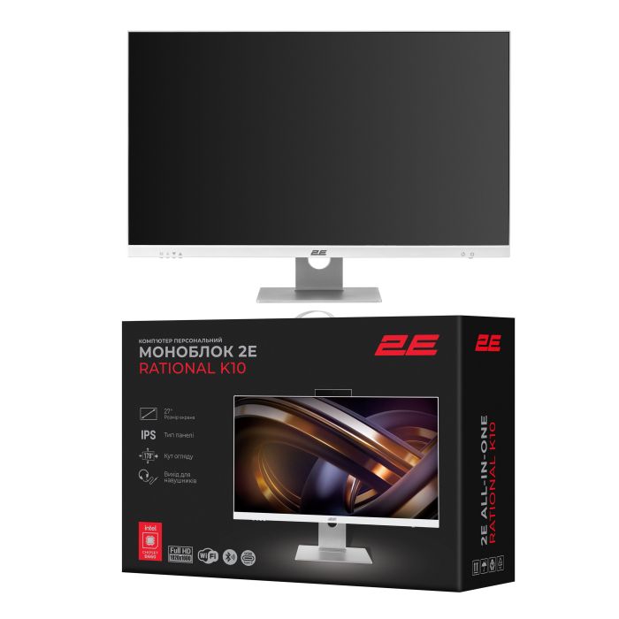 ПК Моноблок 2E Rational K10 27" FHD IPS Intel i3-12100, 16Gb, F512GB, UMA, B660, K10.660, 150W, FreeDos, белый