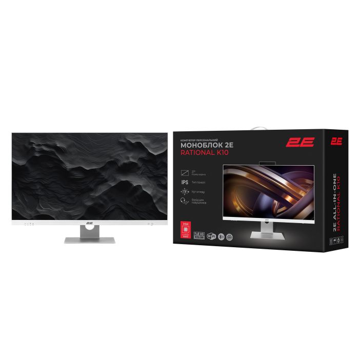 ПК Моноблок 2E Rational K10 27" FHD IPS Intel i3-12100, 16Gb, F512GB, UMA, B660, K10.660, 150W, FreeDos, белый