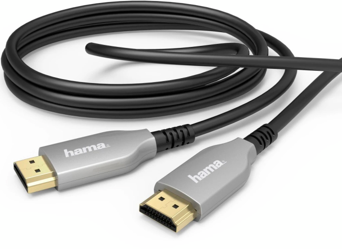Кабель Hama HDMI (AM/AM), 10м, 4K, active, чорний