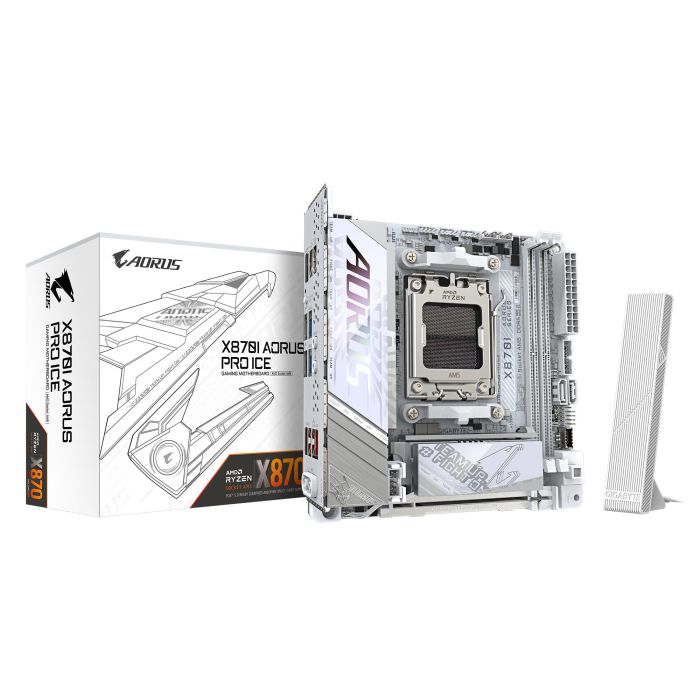 Материнська плата GIGABYTE X870I AORUS PRO ICE sAM5 X870I AORUS PRO ICE 2xDDR5 M.2 Wi-Fi BT HDMI Type-C ATX