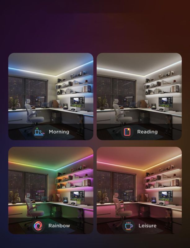 Лента светодиодная умная Govee H61E5 COB Strip Light Pro, 3м, RGBIC+W, WI-FI/Bluetooth, білий