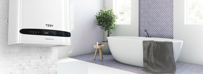 Водонагреватель электр. TESY Bellislimo Cloud плоский GCR 1002722 E31 ECW Wi-Fi, 100л, 2,2кВт, ун. монтаж, электр. упр-ние, B, белый