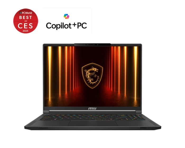 MSI Notebook Stealth A16 AI+ A3XWJG-084XUA 16" QHD+ 240Hz OLED, Ryzen AI 9 HX 370_12C_24T, 32GB, F1TB, NVD5090-24, DOS, black