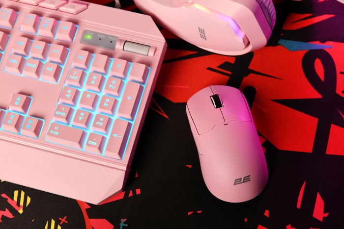 Миша 2E GAMING MG355 WL, USB-A/WL, рожевий