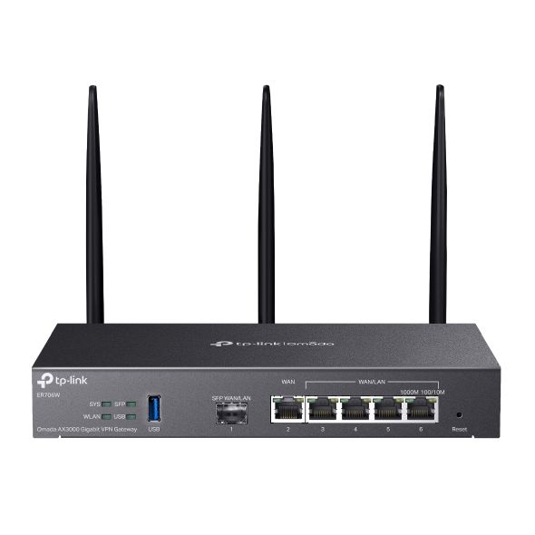 Мультисервисный Маршрутизатор  AX3000 4xGE LAN/WAN, 1xGE WAN, 1xSFP, 1xUSB3.0 TP-Link ER706W