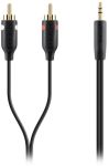 Кабель jack 3.5 > 2xRCA (M/M) Belkin, 2м, чорний