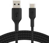 Belkin сable USB-A > USB-C charge/data, 2m, Type-C, BRAIDED, black