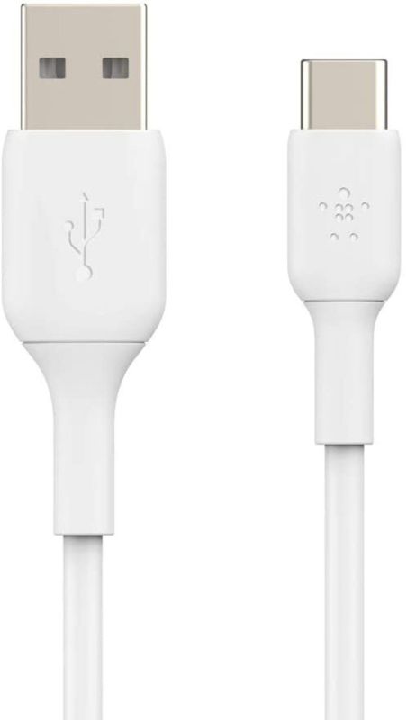 Кабель USB-A > USB-C заряджання/синхронізації Belkin 2м, 15Вт, Type-C, PVC, білий