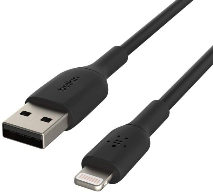 Кабель USB-A > Lightning зарядки/синхронизации Belkin, 1м, PVC, черный