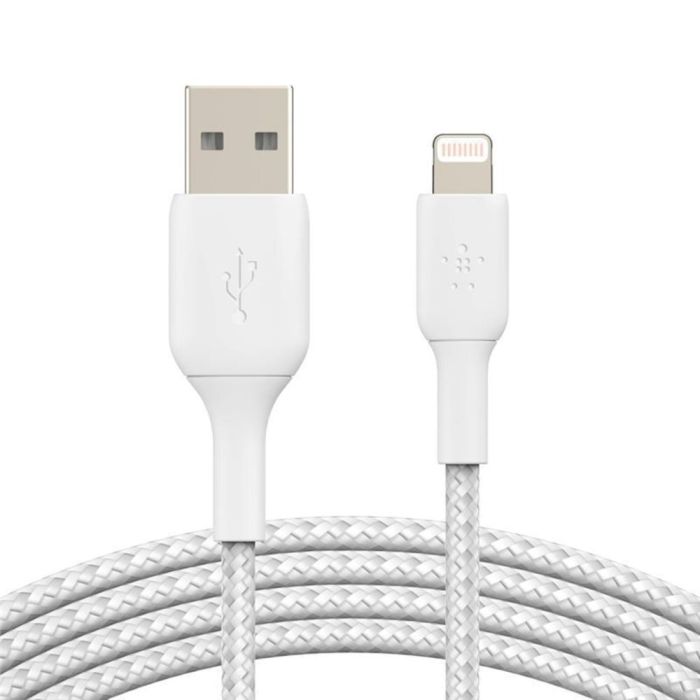 Кабель USB-A > Lightning зарядки/синхронизации Belkin 2м, витой, белый