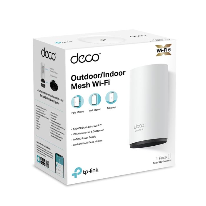 Система WiFi-Mesh TP-LINK Deco X50 AX3000, 2xGE LANWAN, 1мод, внешняя