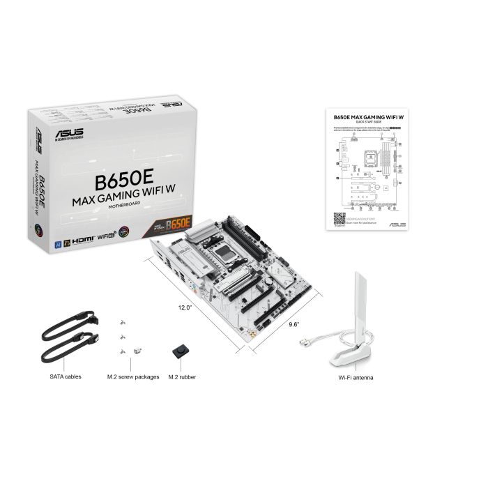 ASUS Motherboard B650E MAX GAMING WIFI W sAM5 B650 4xDDR5 M.2 HDMI DP WiFi BT ATX
