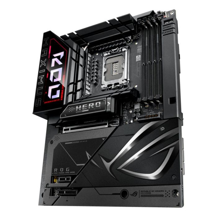 Материнcька плата ASUS ROG MAXIMUS Z890 HERO BTF s1851 Z890 4xDDR5 M.2 Thunderbolt HDMI Wi-Fi BT ATX BTF скрытое подключение разъемов