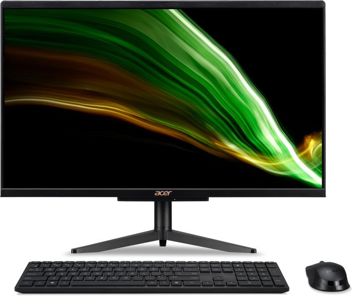 Комп'ютер персональний моноблок Acer Aspire C24-1600 23.8" FHD, Intel С N4505, 8GB, F256GB, UMA, WiFi, Lin, чорний