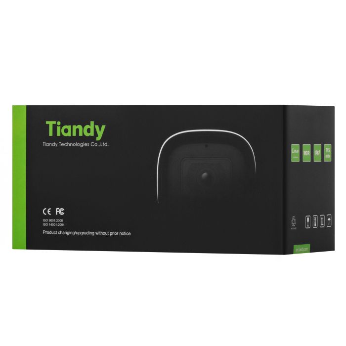 IP-камера   Spec:I8/A/E/Y/M/S/H/2.7-13.5mm/V4.0, 5MP, Starlight Bullet, 2.7-13.5mm AVF, f/1.6, IR80m, DC12V, PoE, IP67 Tiandy TC-C35US
