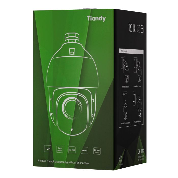 IP-камера   Spec:23X/I/E/V3.1, 5MP, PTZ Starlight AI, 23x, 5-115mm, f/1.6-3.6, IR150m, PoE, DC 12V, IP66 Tiandy TC-H354S