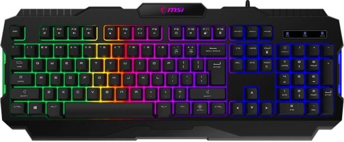 MSI Keyboard membrane MSI FORGE GK100 104key, USB-A, EN/UKR/RU, ColorLED, black