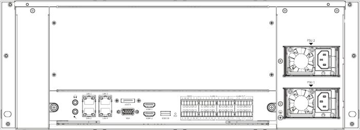 Видеорегистратор   Spec:E/B/R/N/V4.1, 160ch, 24HDD, 4K, 4RJ45, RPS Tiandy TC-R324160