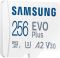 Samsung microSD 256GB C10 UHS-I  R130MB/s Evo Plus + SD