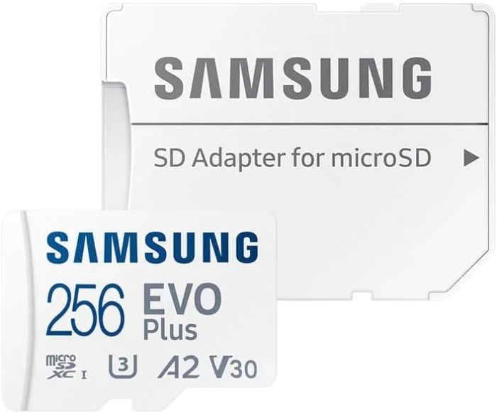 Samsung microSD 256GB C10 UHS-I  R130MB/s Evo Plus + SD