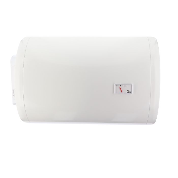 Electric water heater TIKI round GBH, 100L, 2kW, dry, horizontal mounting, mechanical control, D, white, 700180