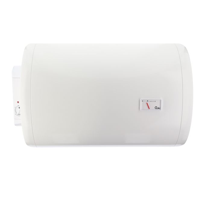 Electric water heater TIKI round GBH, 100L, 2kW, dry, horizontal mounting, mechanical control, D, white, 700180