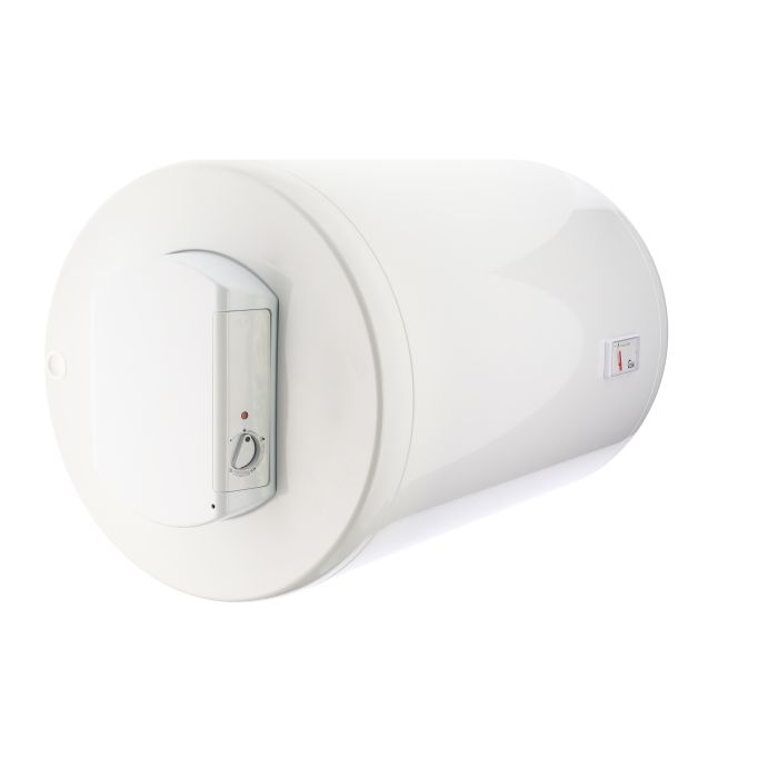 Electric water heater TIKI round GBH, 100L, 2kW, dry, horizontal mounting, mechanical control, D, white, 700180