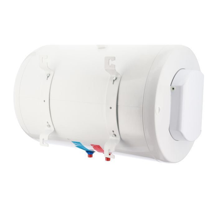 Electric water heater TIKI round GBH, 100L, 2kW, dry, horizontal mounting, mechanical control, D, white, 700180