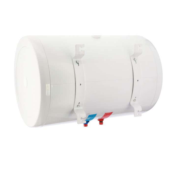 Electric water heater TIKI round GBH, 100L, 2kW, dry, horizontal mounting, mechanical control, D, white, 700180