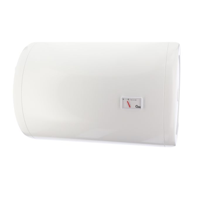 Electric water heater TIKI round GBH, 100L, 2kW, dry, horizontal mounting, mechanical control, D, white, 700180