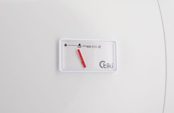 Electric water heater TIKI round GBH, 100L, 2kW, dry, horizontal mounting, mechanical control, D, white, 700180