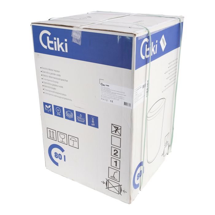 Electric water heater Tiki round GB, 80L, 2kW, dry, mechanical control, C, white, 700182