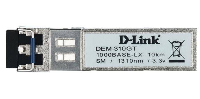 Трансивер D-Link DEM-310GT SFP, 1x1000BaseLX. SM 10км, LC (10шт/уп)