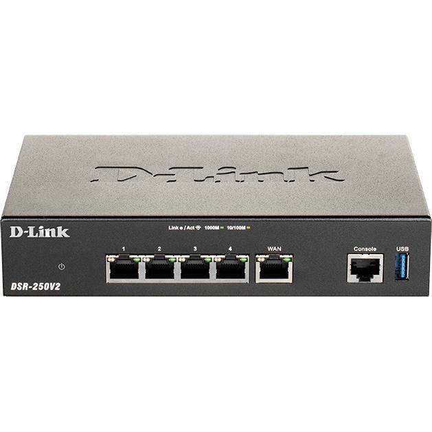 VPN-Router  4xGE LAN, 1xGE WAN D-Link DSR-250V2