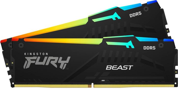 Пам'ять ПК Kingston DDR5 64GB KIT (32GBx2) 6400 FURY Beast RGB XMP