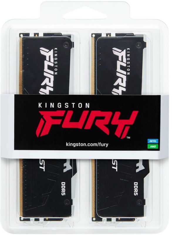 Память ПК Kingston DDR5 16GB KIT (8GBx2) 5600 FURY Beast RGB EXPO