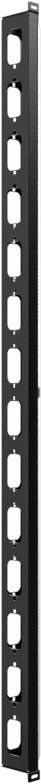 Кабельний організатор Mirsan 42U, вертикальний, один комплект 2 шт, (лівий, правий), чорний