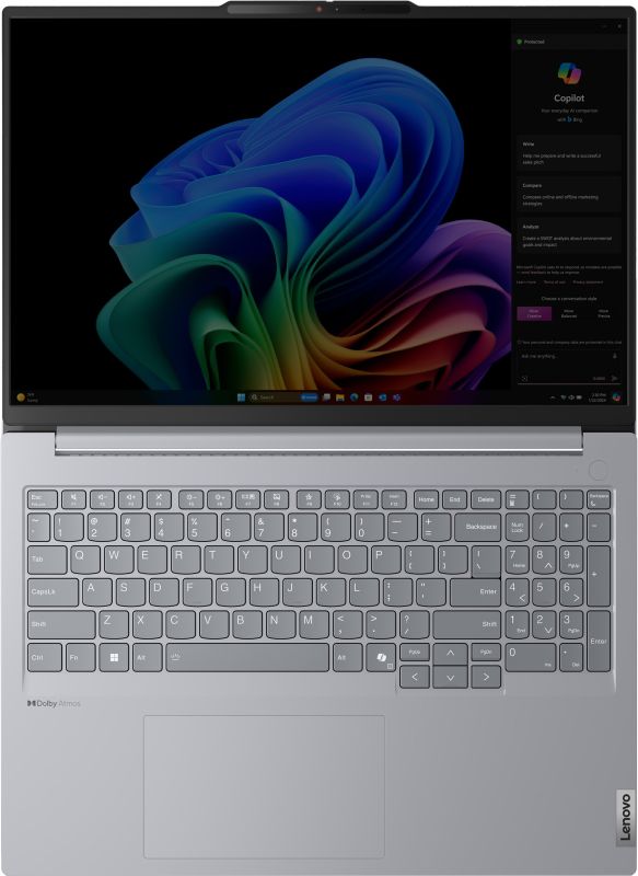 Ноутбук Lenovo ThinkBook 16-G7 16" WUXGA IPS AG, Snapdragon X Plus X1P-42-100, 16GB, F512GB, UMA, Win11P, серый