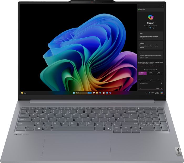 Ноутбук Lenovo ThinkBook 16-G7 16" WUXGA IPS AG, Snapdragon X Plus X1P-42-100, 16GB, F512GB, UMA, Win11P, серый