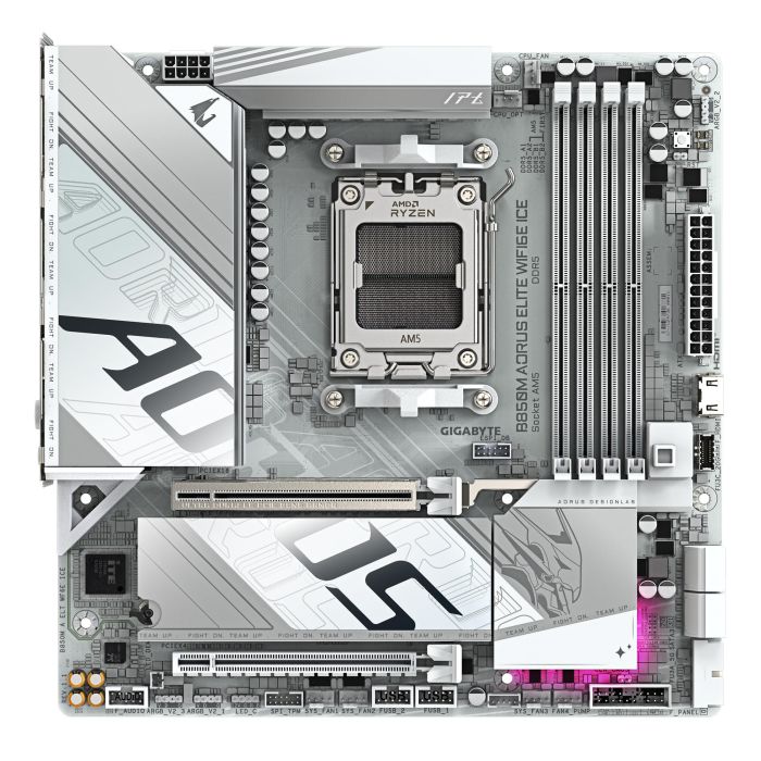 Материнська плата GIGABYTE B850M AORUS ELITE WF6E ICE sAM5 B850 4xDDR5 M.2 Wi-Fi BT mATX